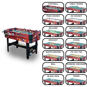 Multifun-XT Multigame table, 14 in 1 | Carromco