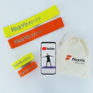 Health Fitnessbänder-Set (1&2), Reha/Physiotherapie, Textile Resistance Bands | FlickVit®