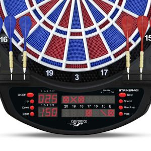 Striker-401 electronic Dartboard, 2-hole with adapter | Carromco