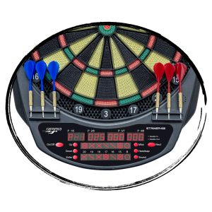 Striker-601 electronic Dartboard, 3-hole with adapter | Carromco