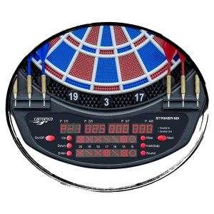 Striker-601 electronic Dartboard, 2-hole with adapter | Carromco