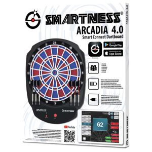 Arcadia 4.0 elektronische Dartscheibe, App-unterstützt, 2-Loch | Carromco