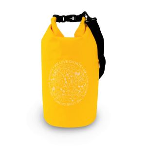 Waterproof Roll Top Dry Bag, 10l, Yellow, with Adjustable Shoulder Strap | ChronoSports