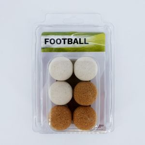 Table football balls Set, 3x white cork, 3x natural cork | Carromco