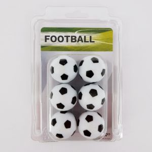 Table football balls Set, 6x black-white, plastic | Carromco