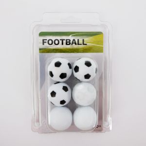 Table football balls Set, 3x black-white, 3x white, plastic | Carromco