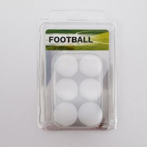 Table football balls Set, 6x white, plastic | Carromco