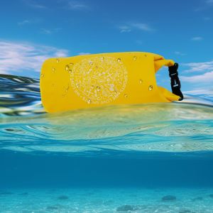 Wasserdichte Tasche Aquino, 10l, Gelb, Seesack/Packsack mit Tragegurt | ChronoSports