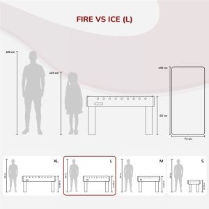 Airhockey-Tisch Fire vs. Ice mit LED | Carromco