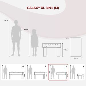 Galaxy-XL Multigame Table, 3in1 | Carromco