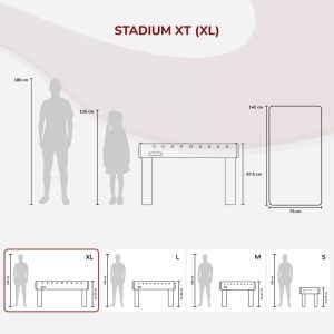 Football table Stadium-XT (black)| Carromco