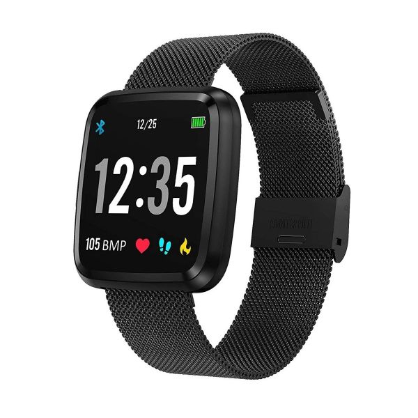 runR III Smartwatch, Edelstahl Armband, metallisch schwarz | novasmart