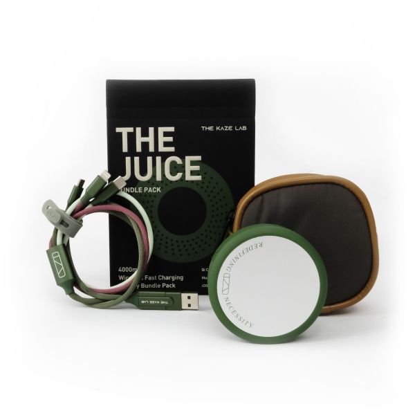 MagSafe Power Bank Grün für unterwegs, 4000 mAh, magnetisch, wireless | The Juice by KAZE