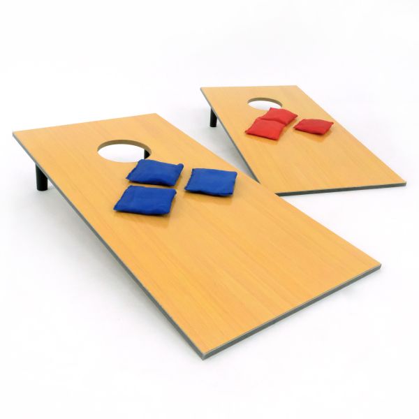 Geprüfte B-WARE: Wikinger Cornhole Wurfspiel 2er Set, Bean Bag Toss Game, ganz aus Holz | Carromco