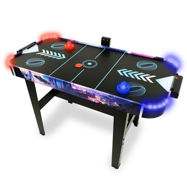 LED Air Hockey Table Skyline Arena, Air Hockey with LED Light Effect and LED Pushers/Pucks | FASports