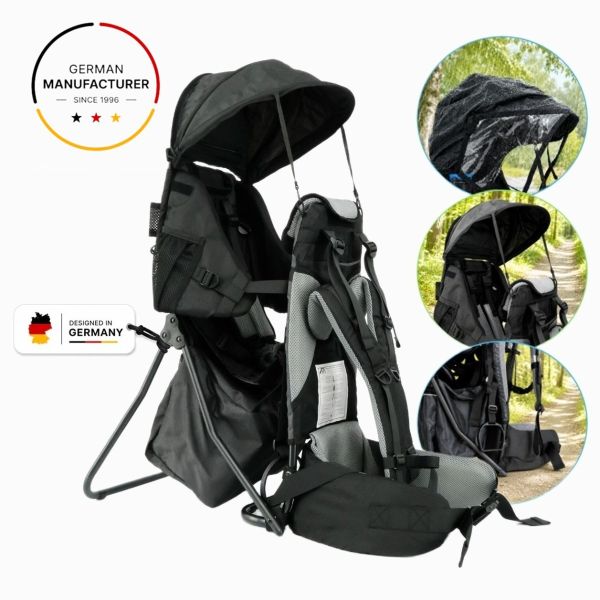 Lil´Boss Kids carrier backpack, black-grey | FASports
