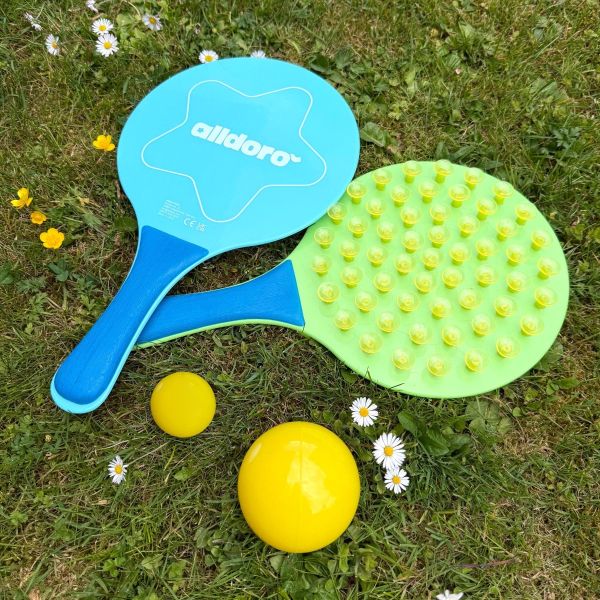 Stick & Play Ball Schläger Set, Outdoor-Ballspiel mit Schlägern, Gartenspiel, Strandspiel | alldoro