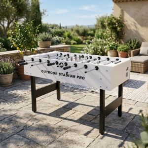 Kickertisch Outdoor Stadium Pro, wasserfester Fußballtisch für Erwachsene, Profi-Kicker Turniergröße | FASports