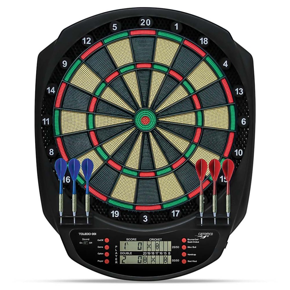 Toledo-301 elektronische Dartscheibe, 3-Loch Carromco ➜ sportaddicts