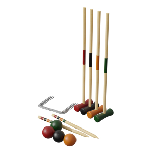 Wikinger Krocket Spiel-Set für 4 Spieler aus Kiefernholz | Carromco