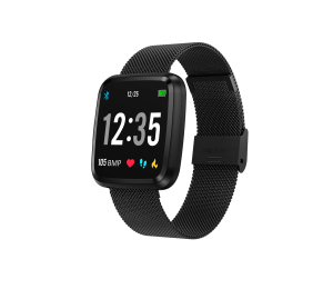 runR III Smartwatch, stainless steel strap, metal black | novasmart