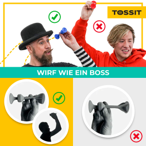 Starter Pack Lila/Grün TOSSIT Dartspiel Original, Boccia meets Darts | TOSSIT