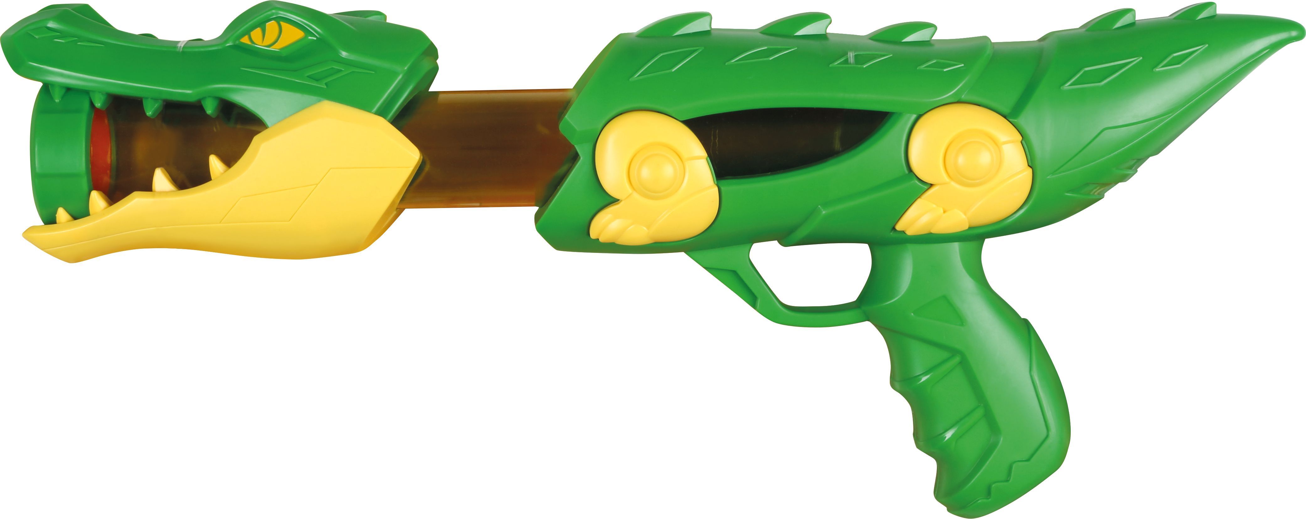 Krokodil Softball Pistole, Popper Spielzeug Pistole mit Schaumstoffbällen, inkl. 6 Softbälle| sunflex