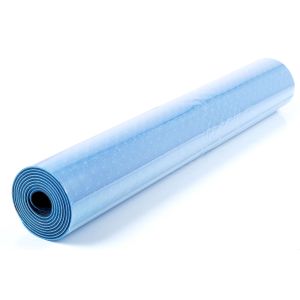 Doublelayer Pilates Yogamatte mit 2 Seiten Wendemöglichkeit, TPE, blau/grau, 183x61x0.5cm, mit Trageschlaufe | FASports