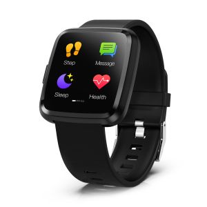 runR III Smartwatch, silicon strap, black | novasmart