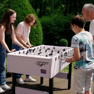 Kickertisch Outdoor-XT, wasserfester Fußballtisch | Carromco