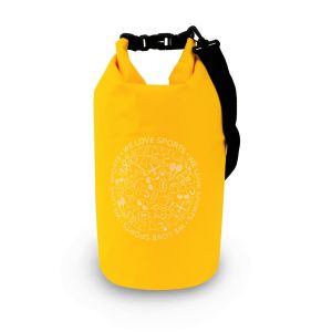 Waterproof Roll Top Dry Bag, 10l, Yellow, with Adjustable Shoulder Strap | FASports