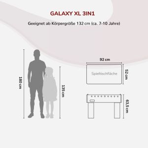 Galaxy-XL Multigame Table, 3in1 | Carromco