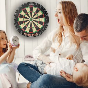 B-Ware | Superplay Sisal-Dartscheibe, Bristle Dartboard, Steeldarts | Carromco