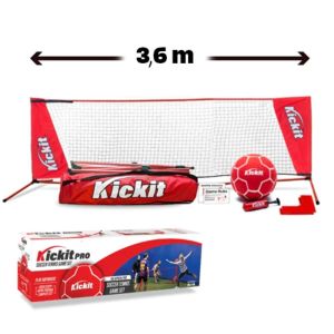 Kickit Pro (Doubles) – Fußball meets Tennis, XL-Netz (3,66m) für 4 Spieler, Outdoor-Ballspiel, Fußballspiel Set für den Park, Garten, Strand | Kickit