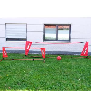 Kickit Pro (Doubles) – Soccer Tennis Net (3.66m) for 4 players, Football meets Tennis, Outdoor Football Ball Game Set for Park, Garden, Beach | Kickit