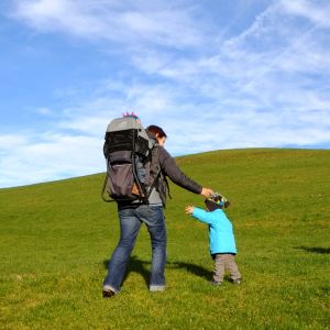 Kindertrage Lil´Boss Kids Rückentrage, Grün-Grau | FASports