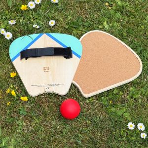 Paddle Ball Racket Set, Outdoor Ball Game with wooden Paddles, Beach and Park Game | BS Toys