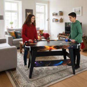 LED Air Hockey Table Solar Fury, Air Hockey with LED Light Effect and LED Pushers/Pucks | FASports