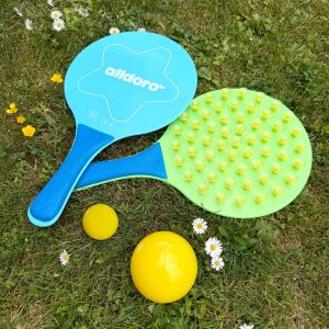 Stick & Play Rackets Ball Set, Outdoor Ball Game with Rackets, Garden Beach Game | alldoro
