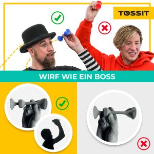 Family Pack TOSSIT Pink/Yellow/Purple/Blue Original Darts Game, Boccia meets Darts | TOSSIT